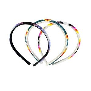 3 Girls Beaded Headbands First Nations Native American